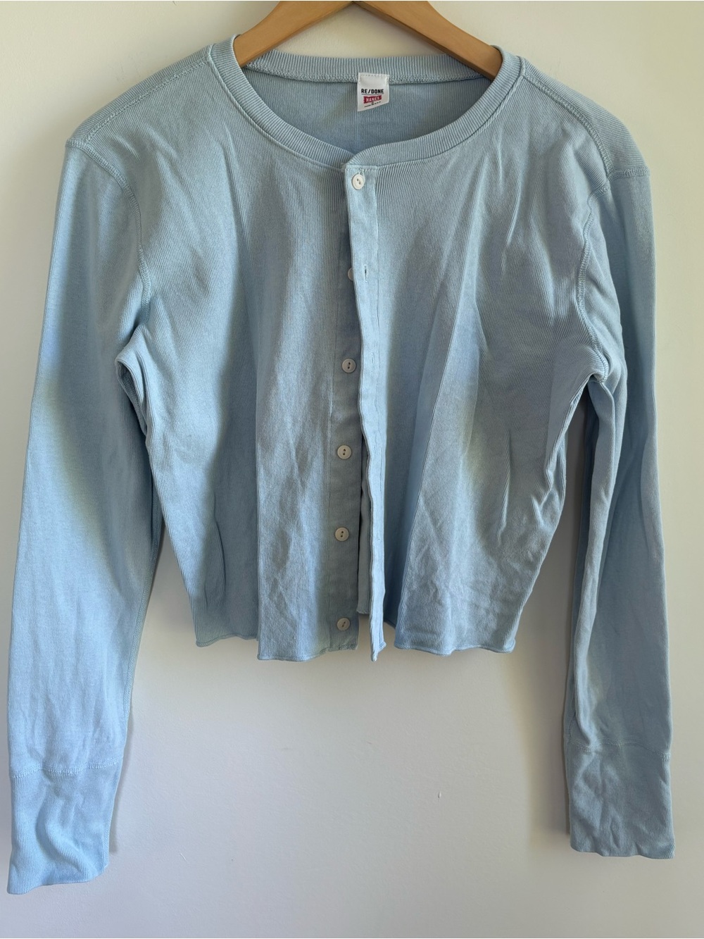 Re/Done x Hanes Cotton Cardigan